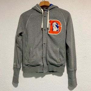 Mitchell & Ness Denver Broncos Throwback Hooded jacket Size Medium